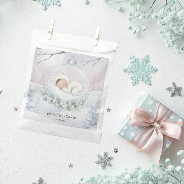 Our Little Snowbaby is on the way Winter Keepsake Favour Bags (Creator Uploaded)