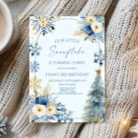 Our Little Snowflake Blue Winter Birthday Party