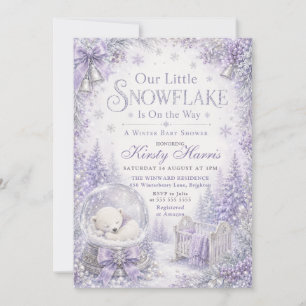 Our Little Snowflake Is On the Way Baby Shower Invitation