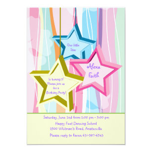 Star Shaped Invitations 2