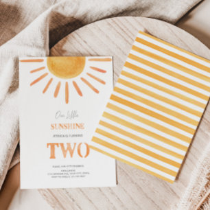 Our Little Sunshine 2nd Birthday Invitation 