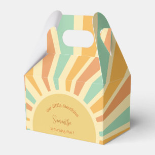 our little sunshine big sun with rays birthday favour box