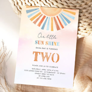 Our Little Sunshine Birthday Invitation