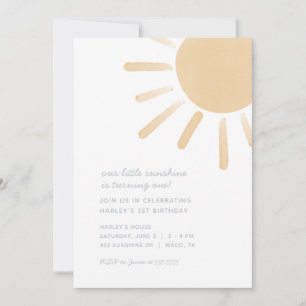 Our Little Sunshine Birthday Party Invitation