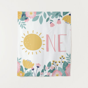 Our Little Sunshine Boho Floral ONE Tapestry