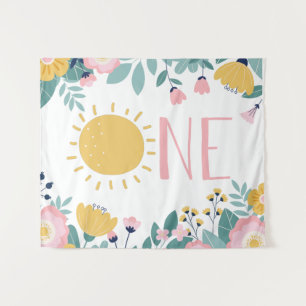 Our Little Sunshine Boho Floral ONE Tapestry