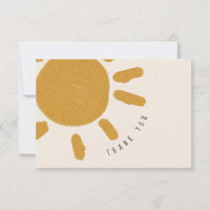Our Little Sunshine Boy Girl Birthday  Thank You Card