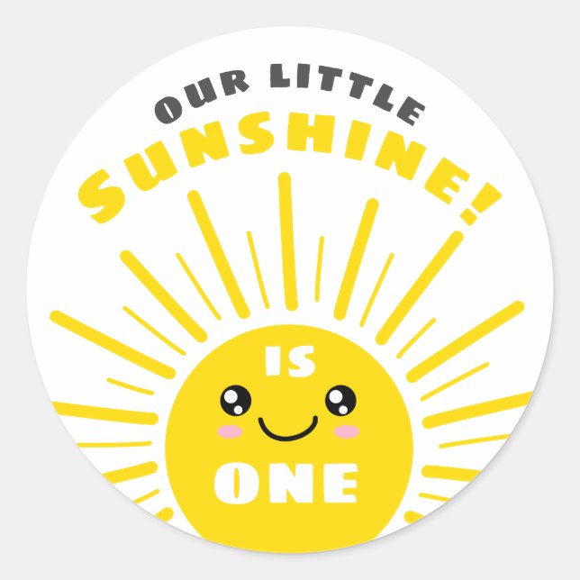 Our Little Sunshine Classic Round Sticker (Front)