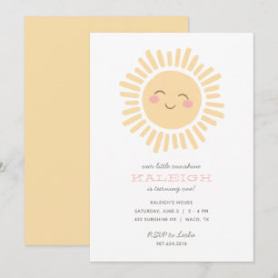 Our Little Sunshine Girl Birthday Invitation