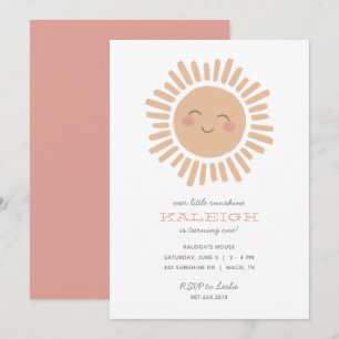 Our Little Sunshine Girl Birthday Invitation