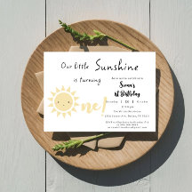 Our Little Sunshine is Turning One Cute Birthday