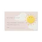 Our Little Sunshine Pink Diaper Raffle Baby Shower