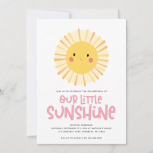 Our little sunshine pink girly birthday party