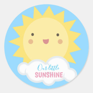 Our Little Sunshine Sun Classic Round Sticker