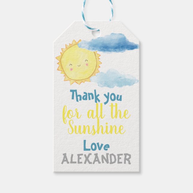 Our little sunshine Thank You Gift Tag (Front)