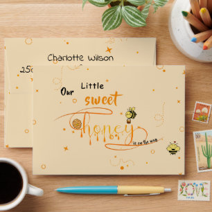 Our Little Sweet Honey Is On The Way Baby Shower Envelope