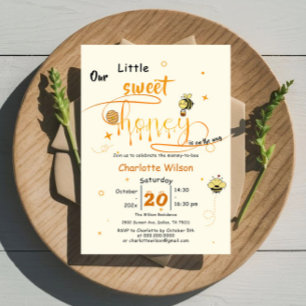 Our Little Sweet Honey Is On The Way Baby Shower Invitation