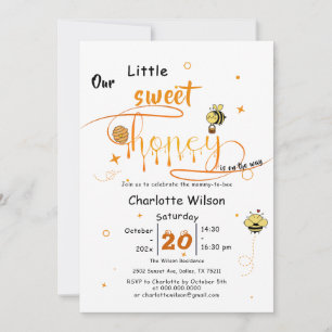 Our Little Sweet Honey Is On The Way Baby Shower Invitation