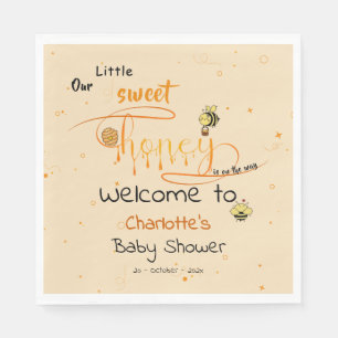 Our Little Sweet Honey Is On The Way Baby Shower Napkin
