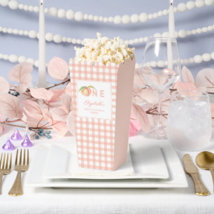 Our Little Sweet Peach is One Baby First Birthday Favour Box