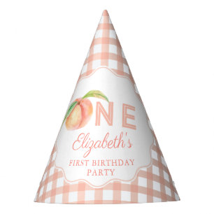 Our Little Sweet Peach is One Baby First Birthday Party Hat