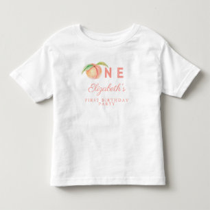 Our Little Sweet Peach is One Baby First Birthday Toddler T-Shirt