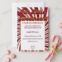 Our Little Sweetheart Baby Shower Candy Cane