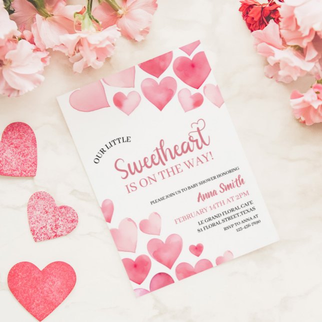 Our Little Sweetheart Baby Shower Invitation (Creator Uploaded)
