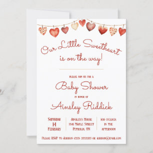 Our Little Sweetheart Baby Shower Invitation