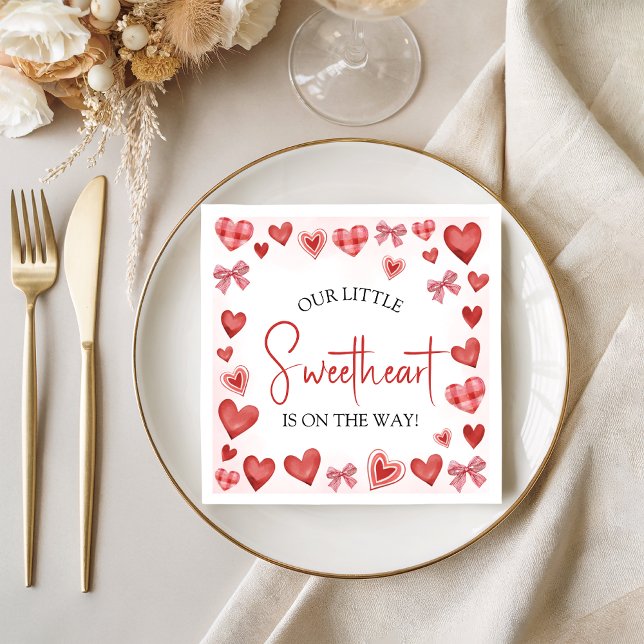 Our Little Sweetheart Baby Shower Napkin (Creator Uploaded)