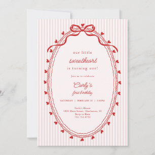 Our Little Sweetheart Birthday Invitation