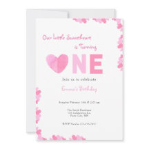Our Little Sweetheart First Birthday Invitation