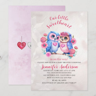 Our little sweetheart is on the way baby shower invitation