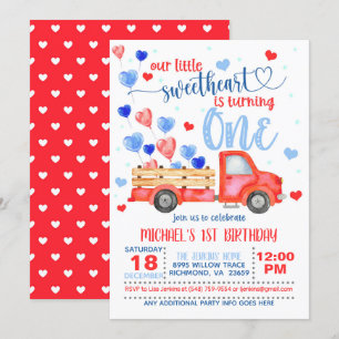 Our Little Sweetheart is Turning ONE Invitation