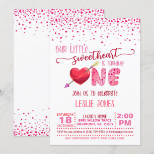 Our Little Sweetheart is Turning ONE - WH Invitation