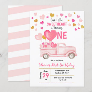 Our Little Sweetheart Valentine Birthday Invitation