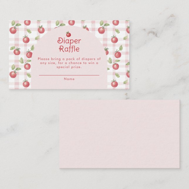 Our Little Tomato Baby Shower Enclosure Card  (Front/Back)