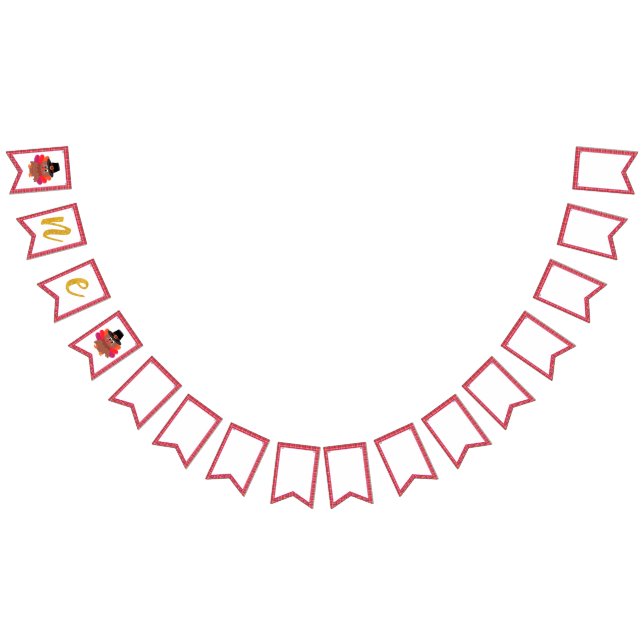 Our Little Turkey 1st Birthday High Chair (Girl) Bunting (All)