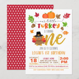Our Little Turkey is Turning One - WD Invitation