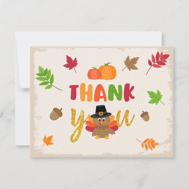 Our Little Turkey Thank You Card - TD (Front)