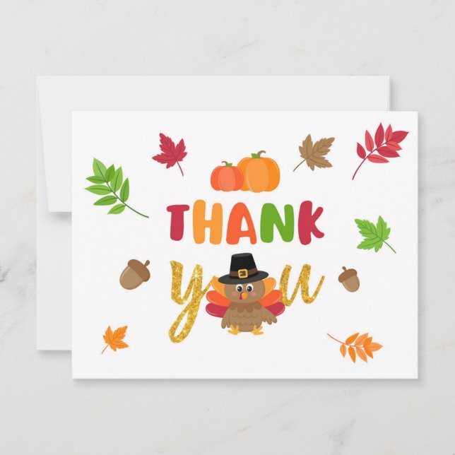 Our Little Turkey Thank You Card - WD (Front)