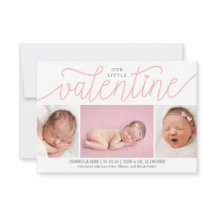 Our Little Valentine Birth Announcement with Photo