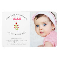 Our Little Wildflower 1st Birthday Floral Photo I