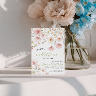 Our Little Wildflower 1st Birthday Invite