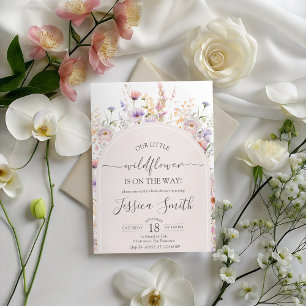 Our Little Wildflower Arch Baby Shower Invitation