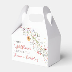 Our Little Wildflower Baby Girl 1st Birthday Party Favour Box