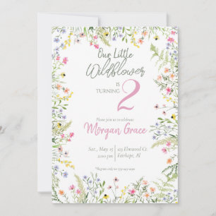 Our Little Wildflower Birthday Party with Photo Invitation