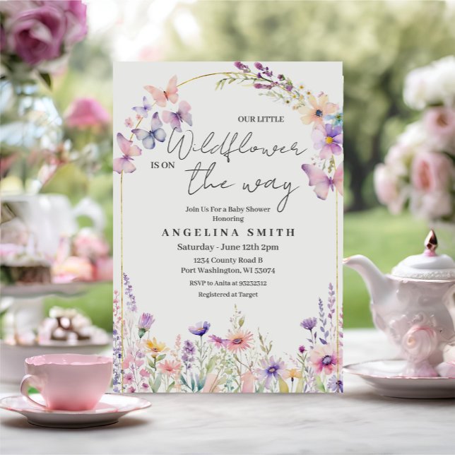 Our Little Wildflower Floral Baby Shower  Invitation (Creator Uploaded)