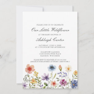 Our Little Wildflower Pretty Spring Baby Shower Invitation