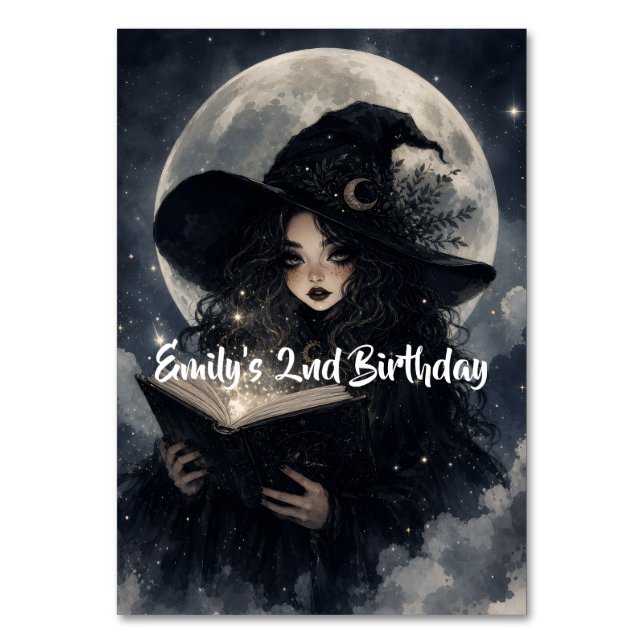 our little witch is turning 2 ||  table number (Front)